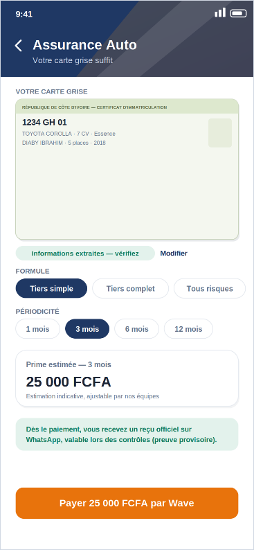L'application Wayvance : la souscription d'une assurance auto à partir d'une simple photo de la carte grise