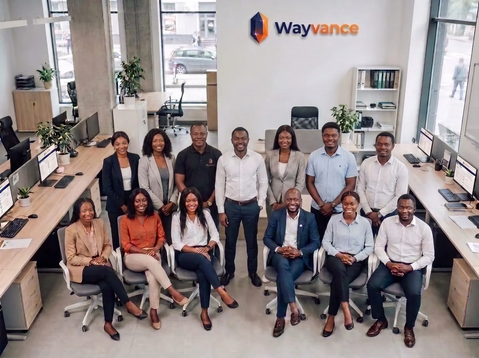 L'équipe Wayvance Assurance dans ses bureaux de Treichville